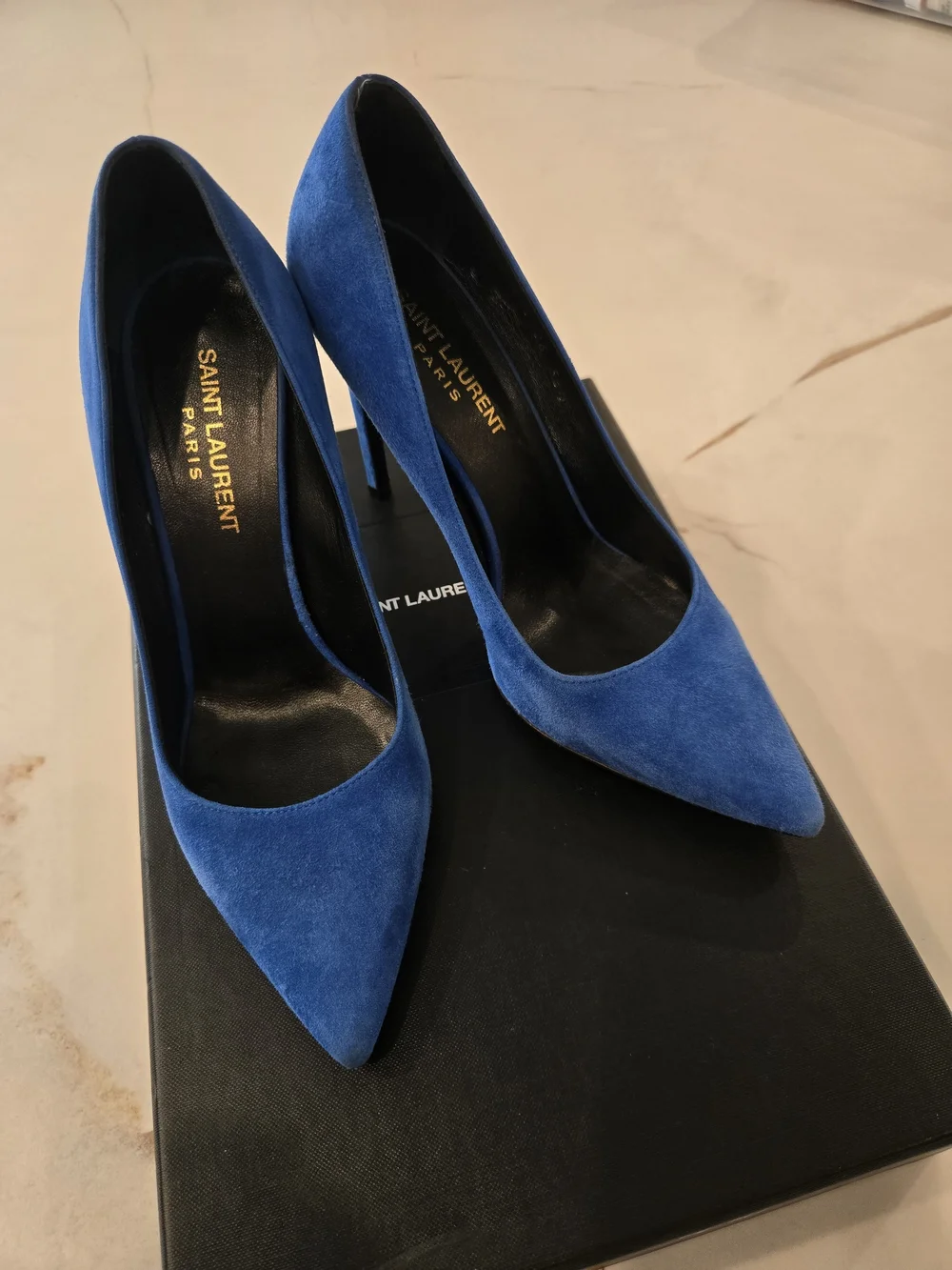 SAINT LAURENT SUEDE PUMP - Picture 2 of 12